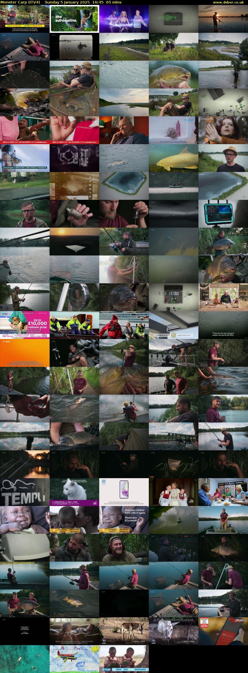 Monster Carp (ITV4) Sunday 5 January 2025 16:45 - 17:50
