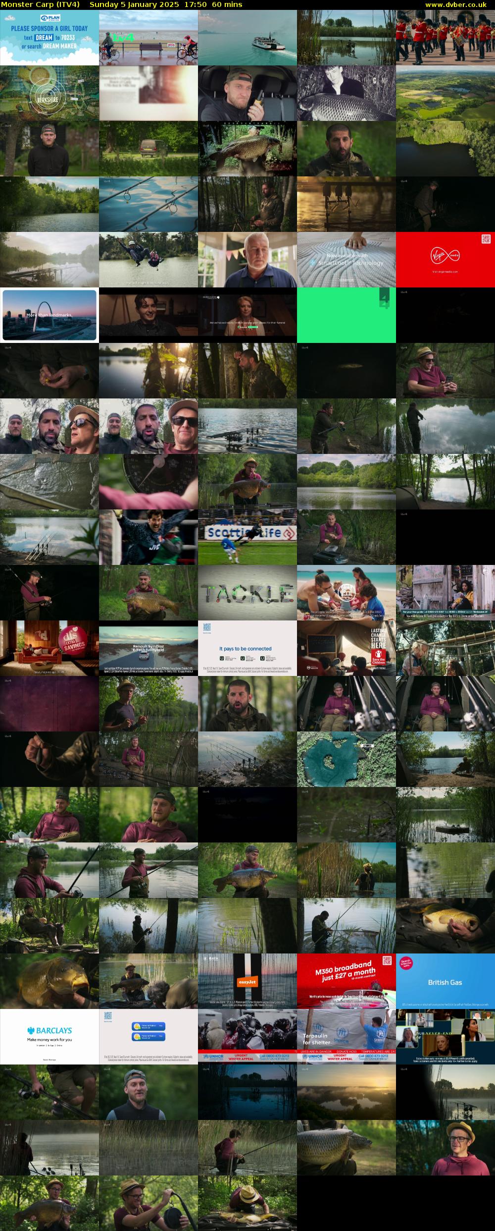 Monster Carp (ITV4) Sunday 5 January 2025 17:50 - 18:50