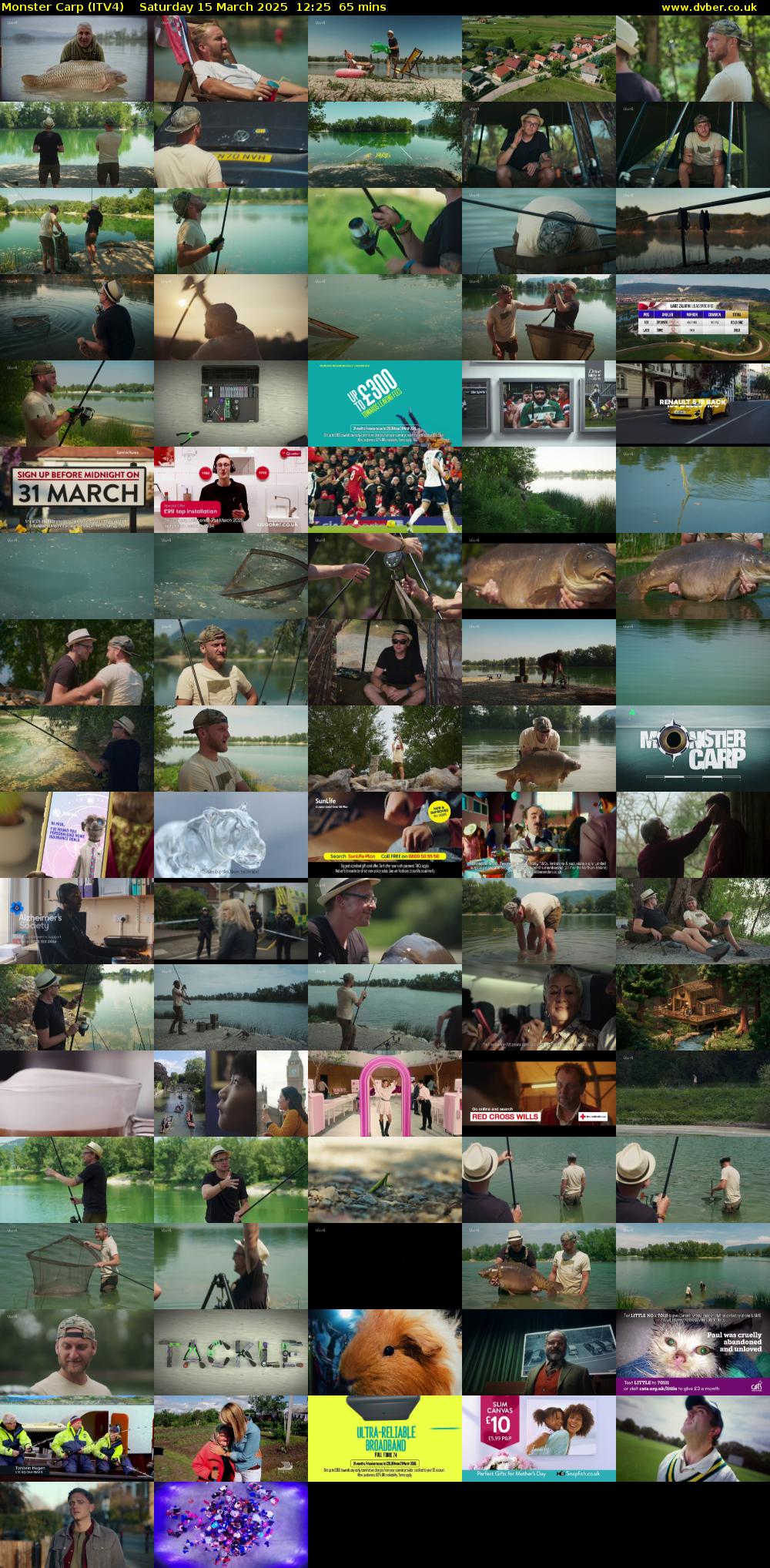 Monster Carp (ITV4) Saturday 15 March 2025 12:25 - 13:30