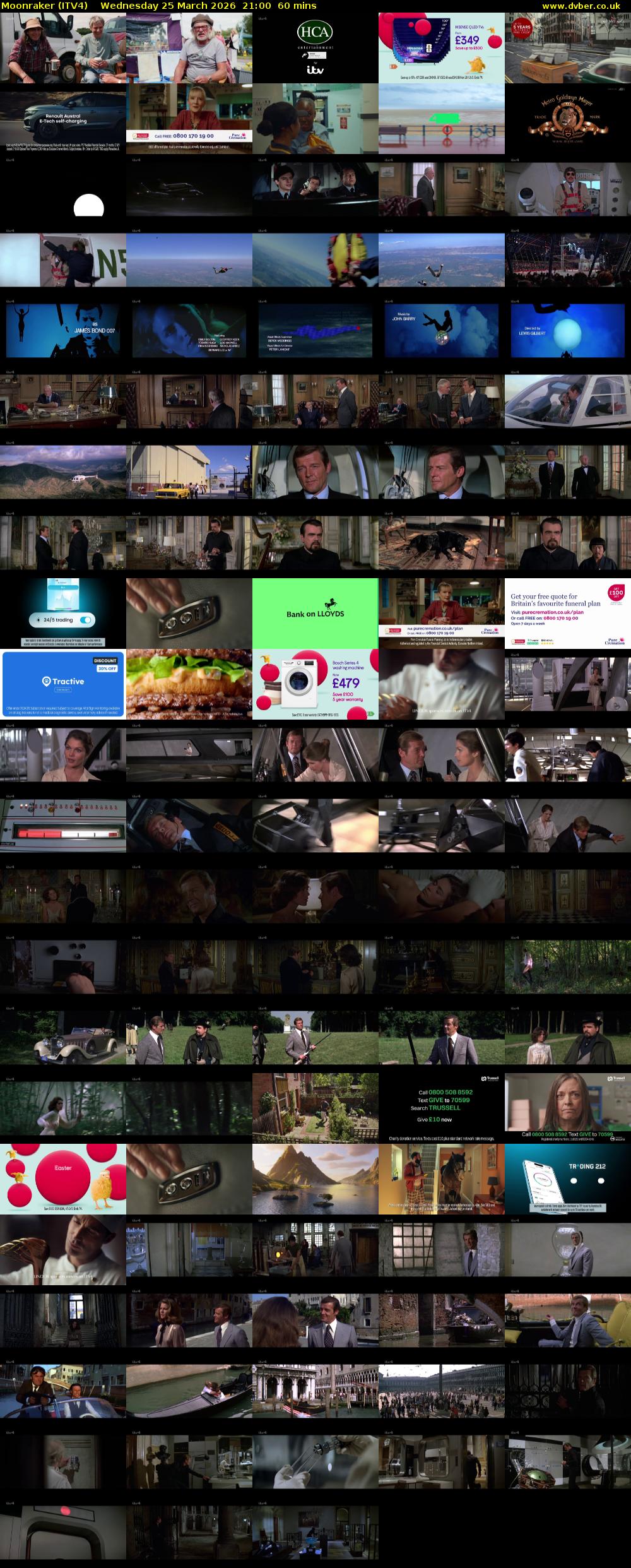 Moonraker (ITV4) Wednesday 25 March 2026 21:00 - 22:00