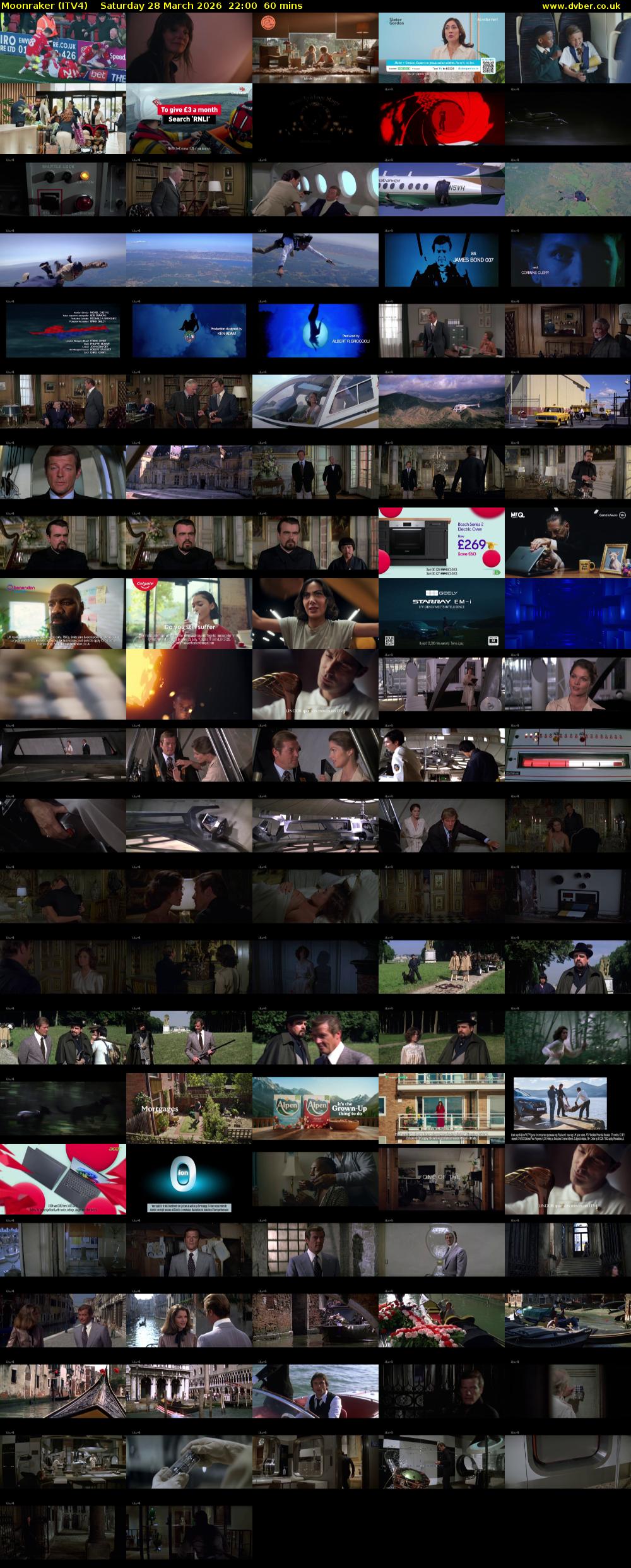 Moonraker (ITV4) Saturday 28 March 2026 22:00 - 23:00