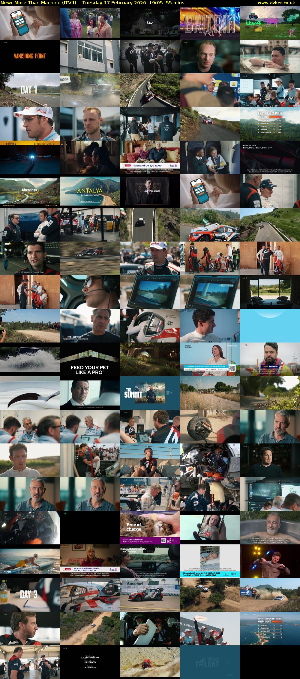 More Than Machine (ITV4) Tuesday 17 February 2026 19:05 - 20:00