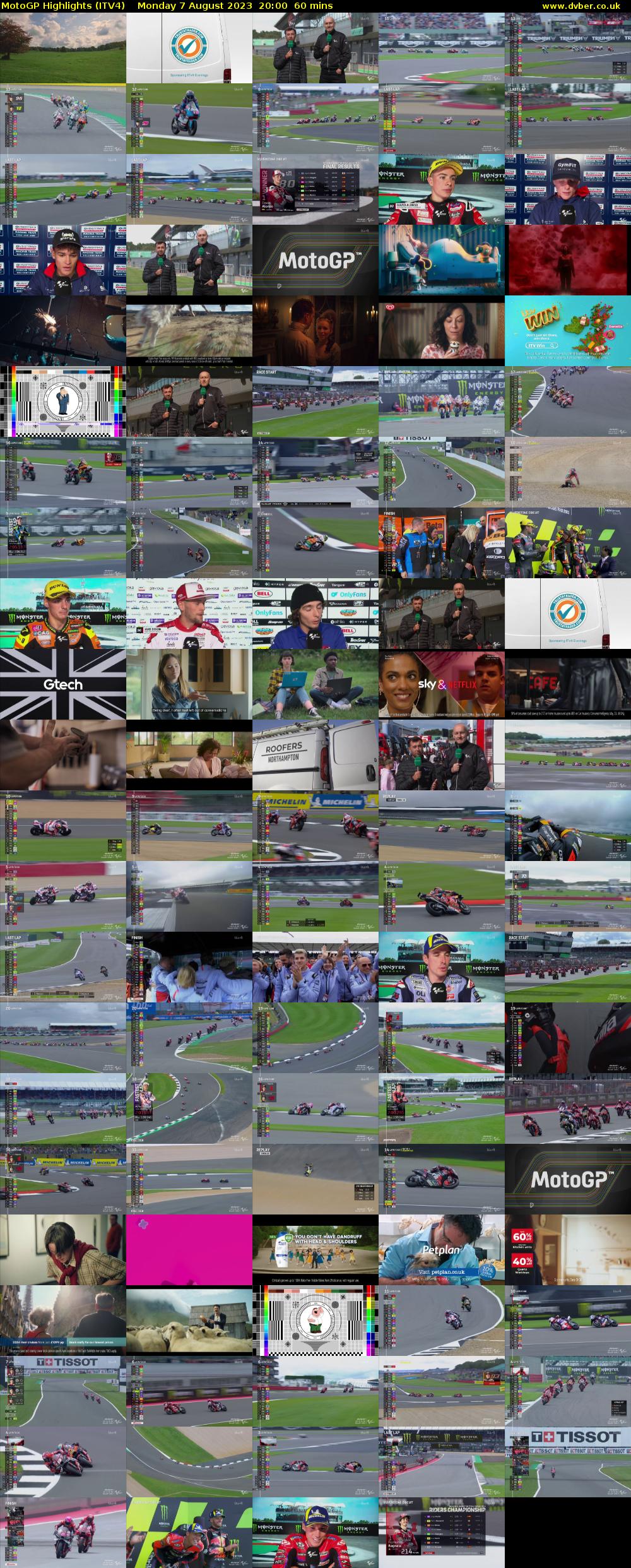 MotoGP Highlights (ITV4) Monday 7 August 2023 20:00 - 21:00