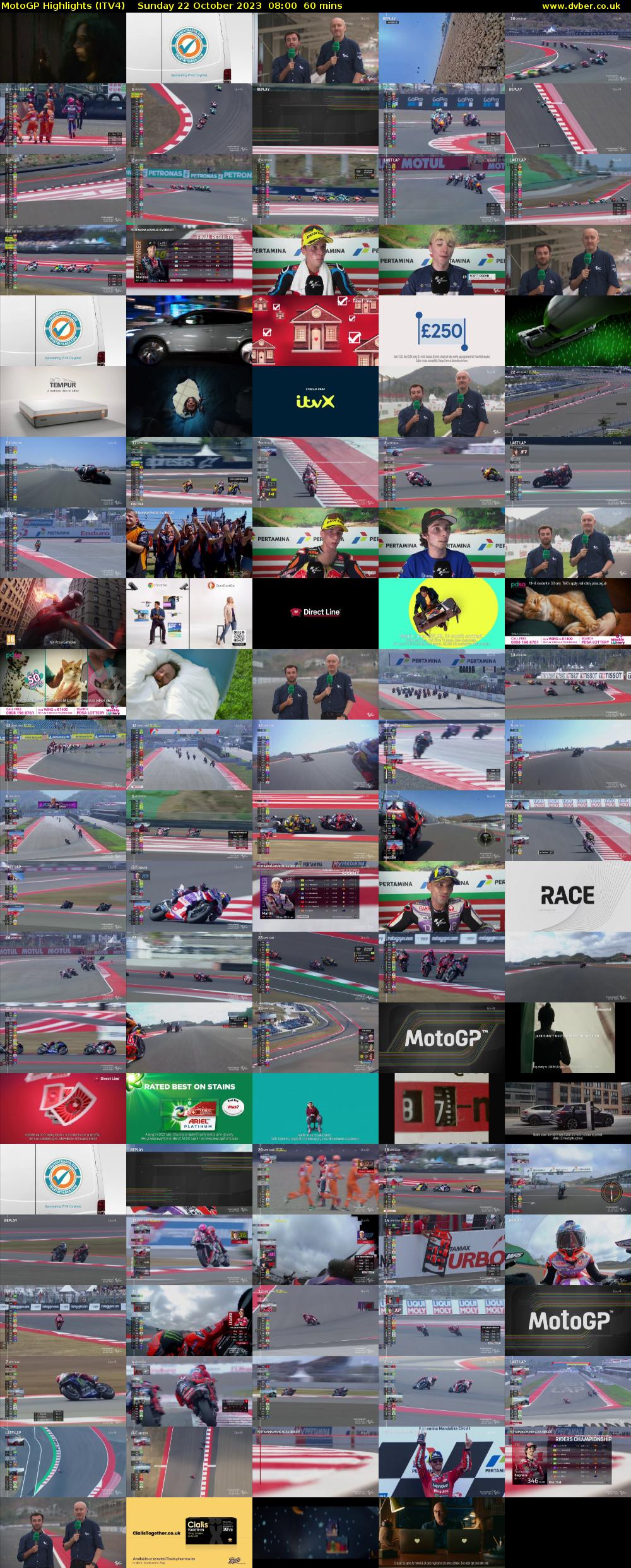 MotoGP Highlights (ITV4) Sunday 22 October 2023 08:00 - 09:00