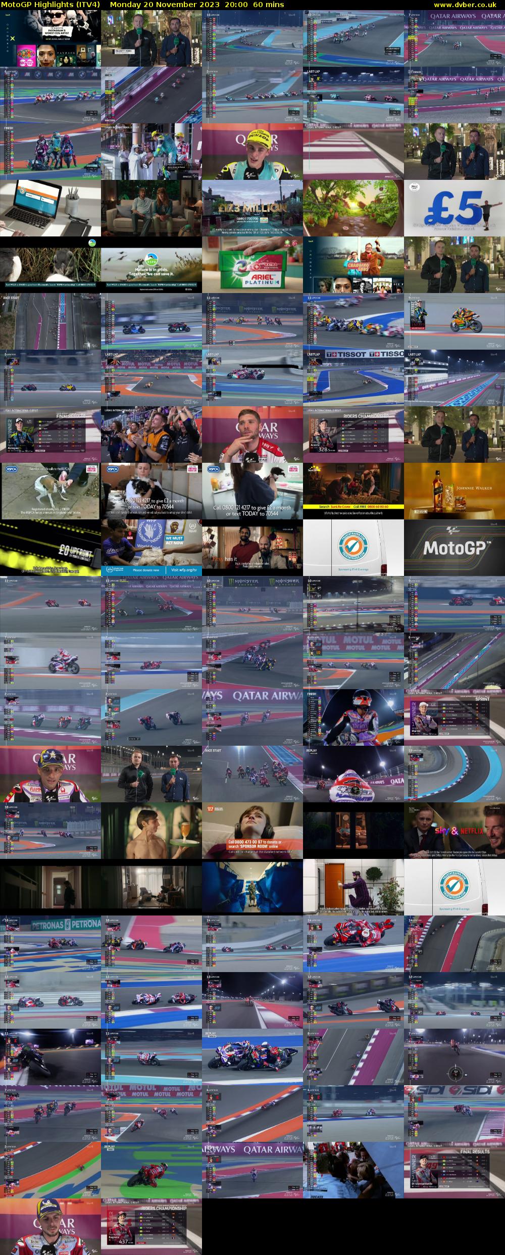 MotoGP Highlights (ITV4) Monday 20 November 2023 20:00 - 21:00