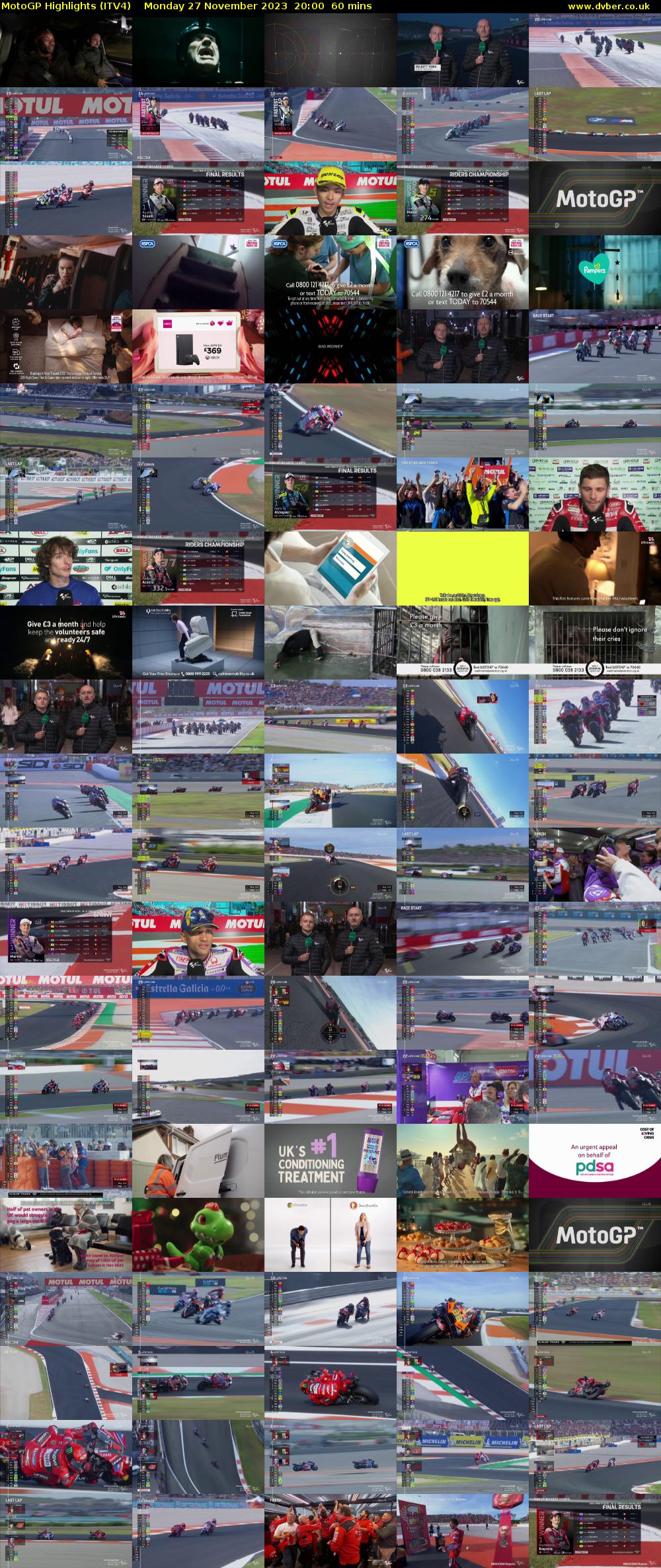 MotoGP Highlights (ITV4) Monday 27 November 2023 20:00 - 21:00