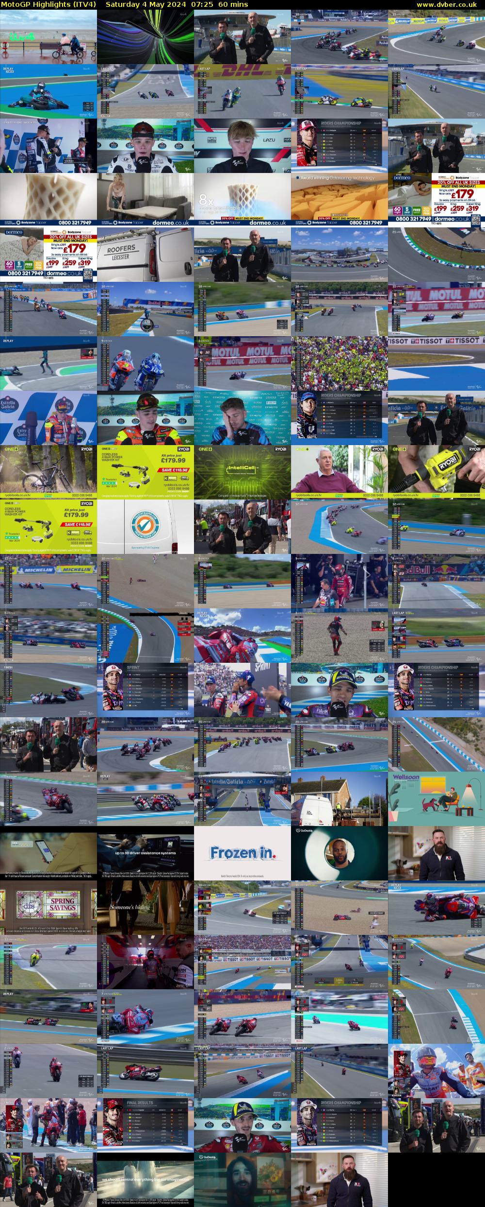 MotoGP Highlights (ITV4) Saturday 4 May 2024 07:25 - 08:25