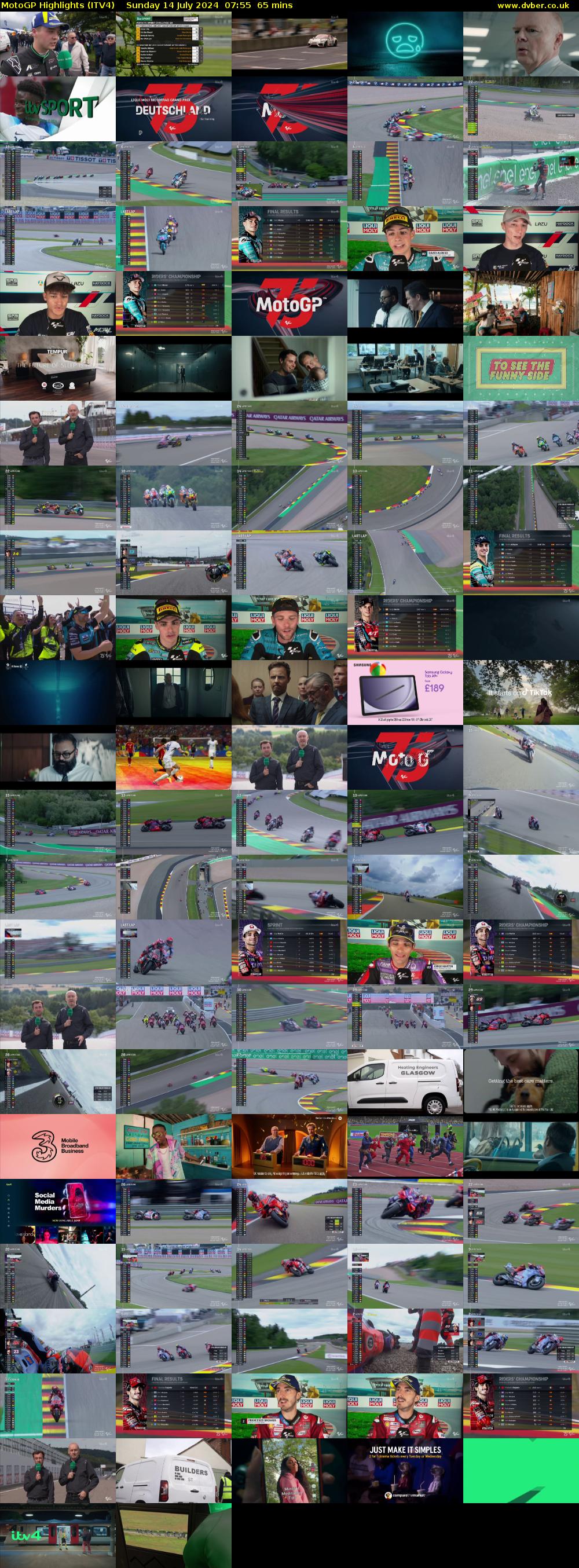 MotoGP Highlights (ITV4) Sunday 14 July 2024 07:55 - 09:00