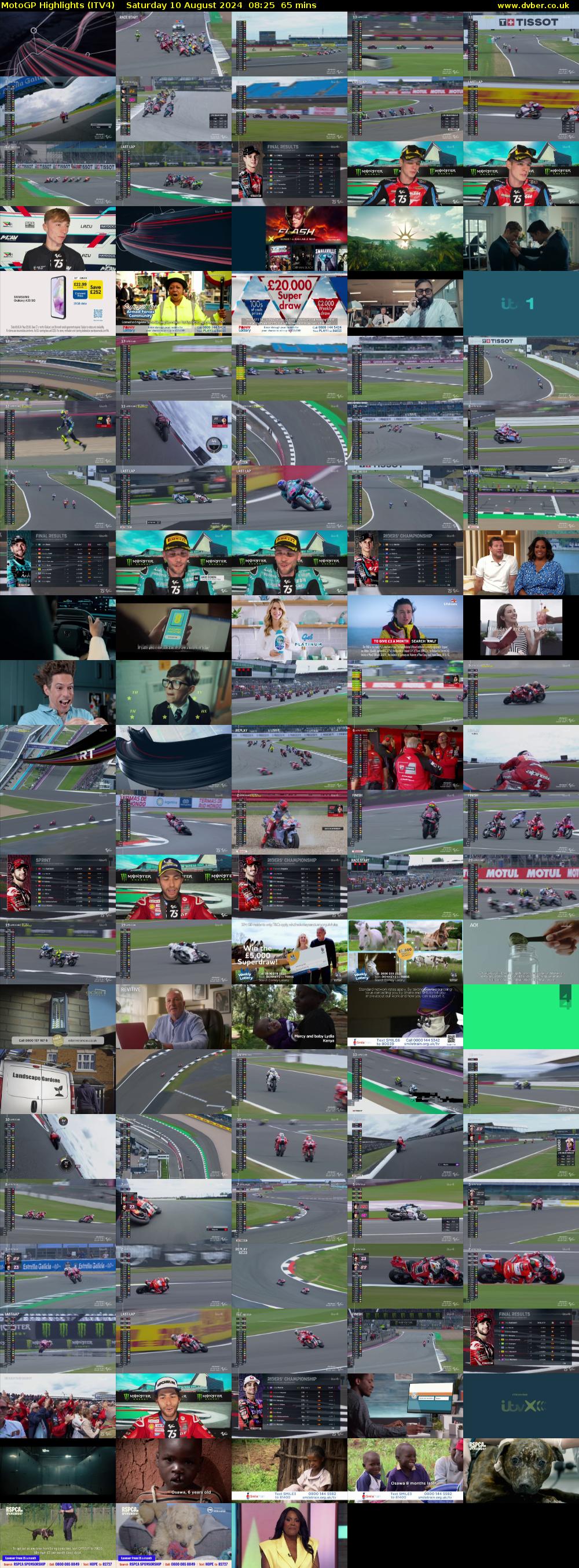 MotoGP Highlights (ITV4) Saturday 10 August 2024 08:25 - 09:30