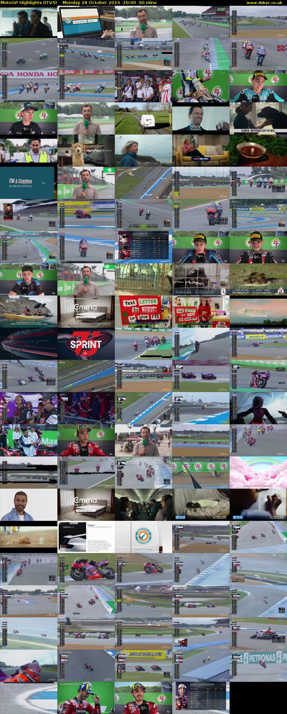 MotoGP Highlights (ITV4) Monday 28 October 2024 20:00 - 21:00