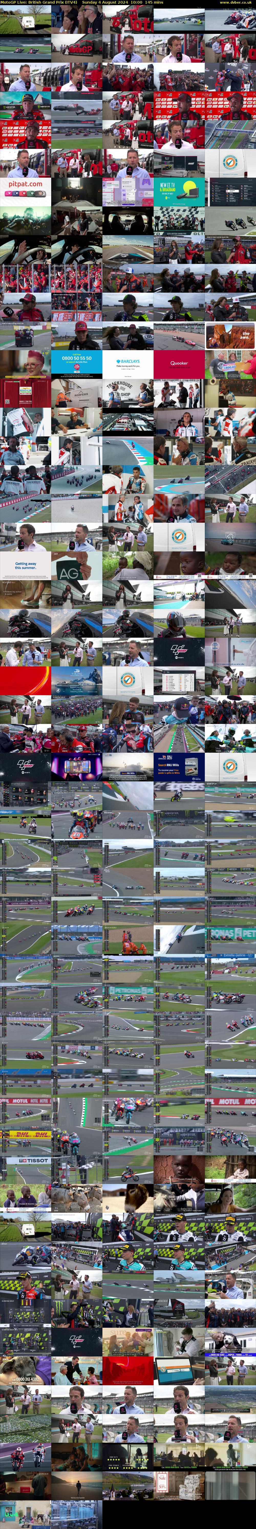 MotoGP Live: British Grand Prix (ITV4) Sunday 4 August 2024 10:00 - 12:25