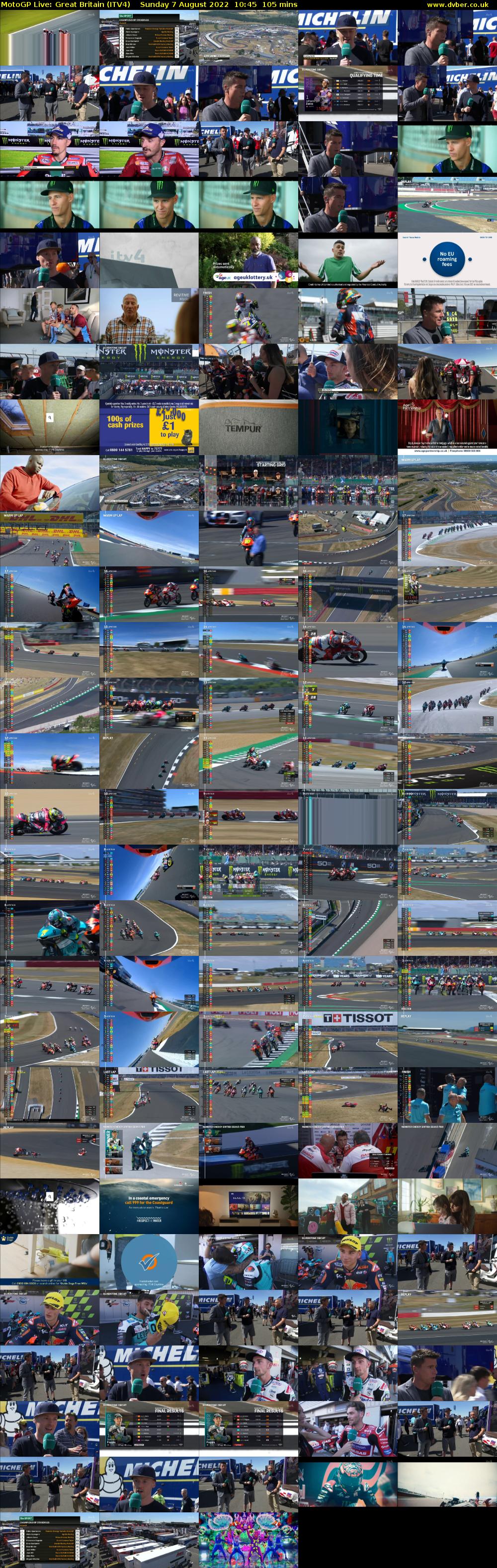 MotoGP Live: Great Britain (ITV4) Sunday 7 August 2022 10:45 - 12:30