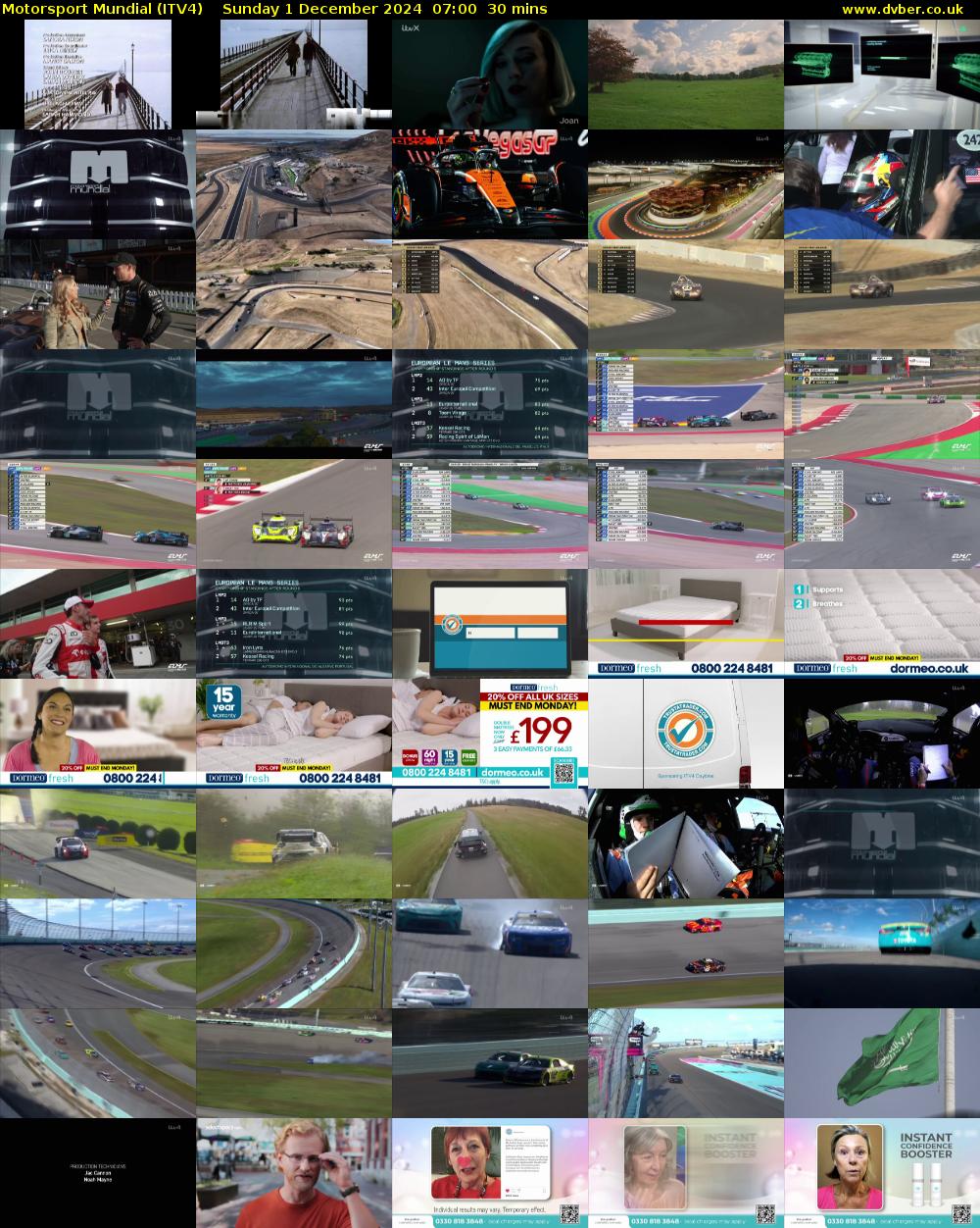 Motorsport Mundial (ITV4) Sunday 1 December 2024 07:00 - 07:30