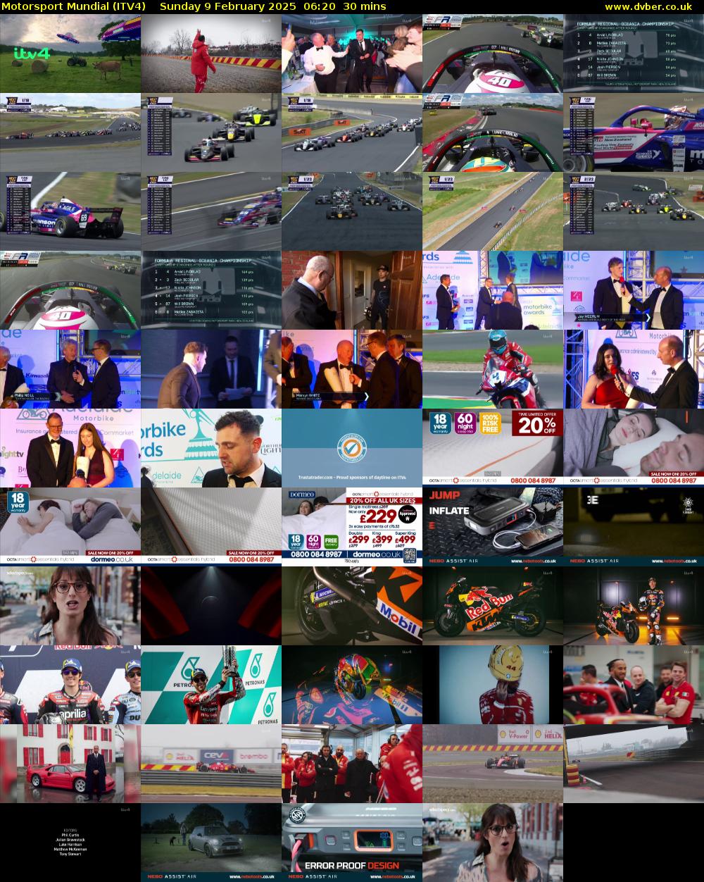 Motorsport Mundial (ITV4) Sunday 9 February 2025 06:20 - 06:50
