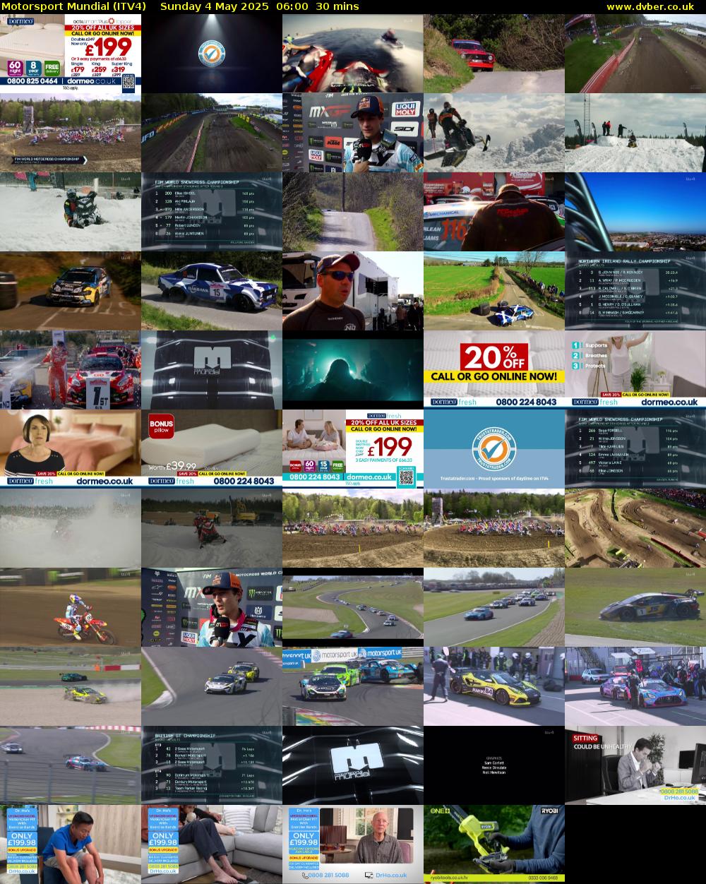 Motorsport Mundial (ITV4) Sunday 4 May 2025 06:00 - 06:30