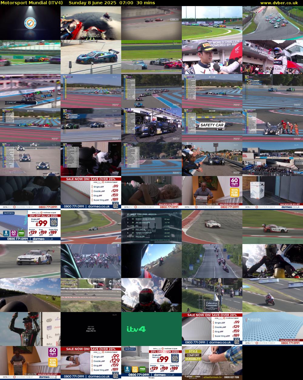 Motorsport Mundial (ITV4) Sunday 8 June 2025 07:00 - 07:30