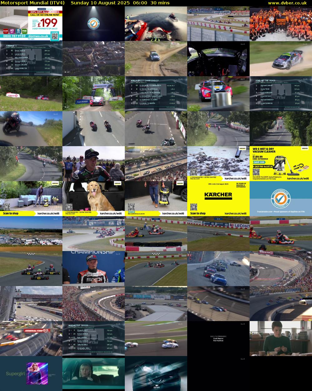 Motorsport Mundial (ITV4) Sunday 10 August 2025 06:00 - 06:30