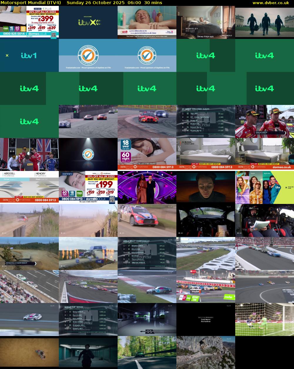 Motorsport Mundial (ITV4) Sunday 26 October 2025 06:00 - 06:30