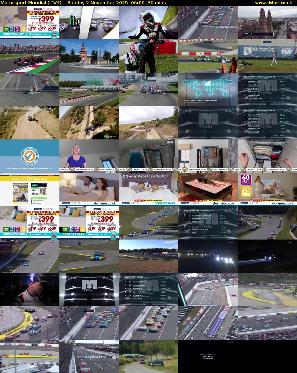 Motorsport Mundial (ITV4) Sunday 2 November 2025 06:00 - 06:30