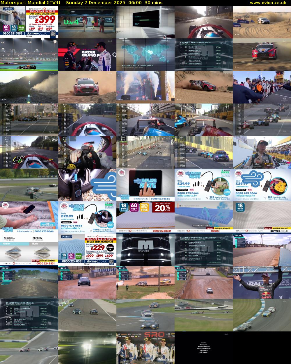 Motorsport Mundial (ITV4) Sunday 7 December 2025 06:00 - 06:30