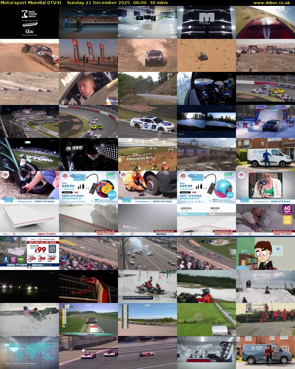 Motorsport Mundial (ITV4) Sunday 21 December 2025 06:00 - 06:30