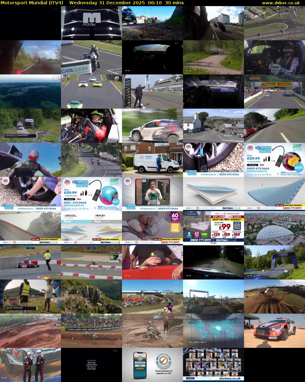 Motorsport Mundial (ITV4) Wednesday 31 December 2025 06:10 - 06:40