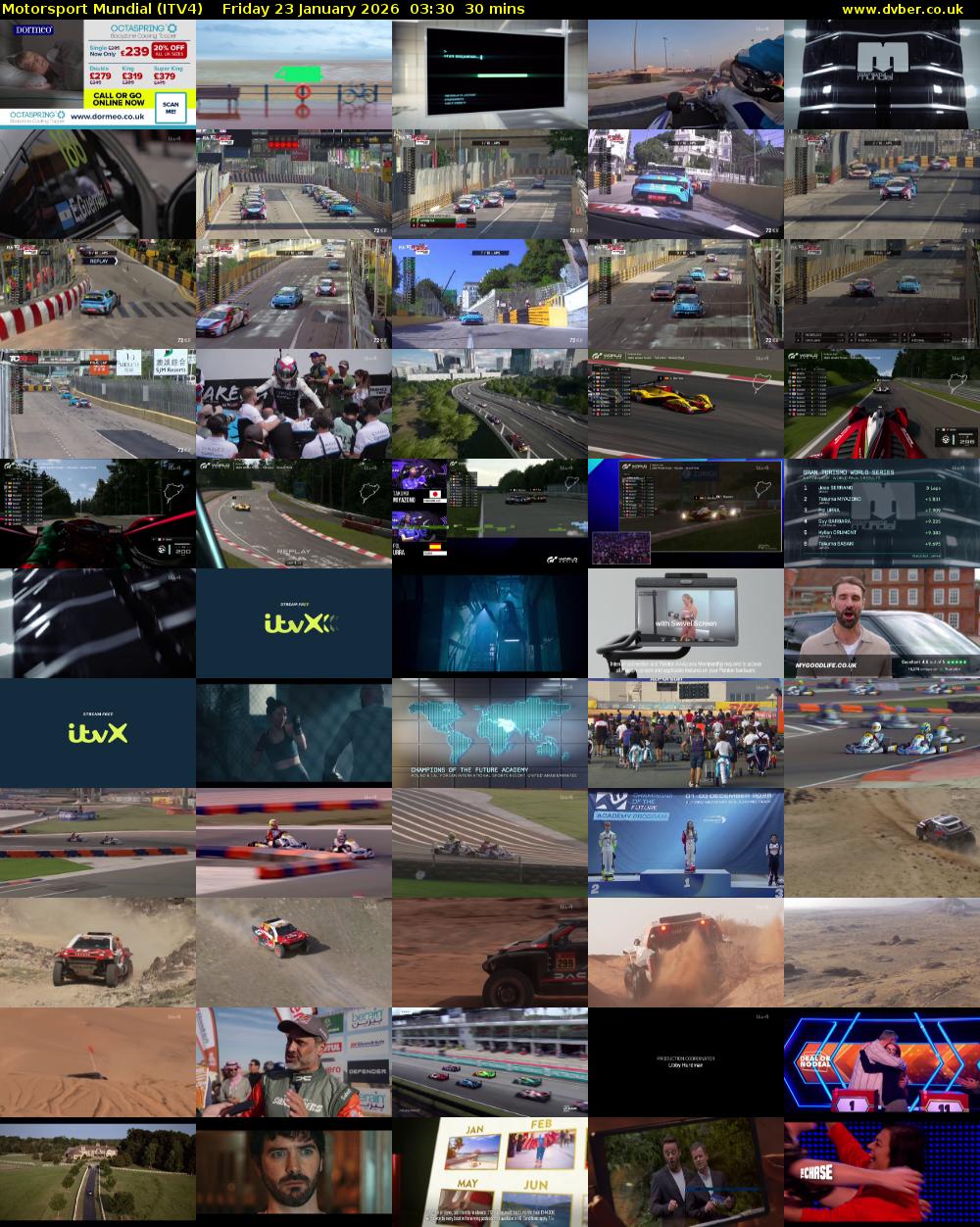 Motorsport Mundial (ITV4) Friday 23 January 2026 03:30 - 04:00