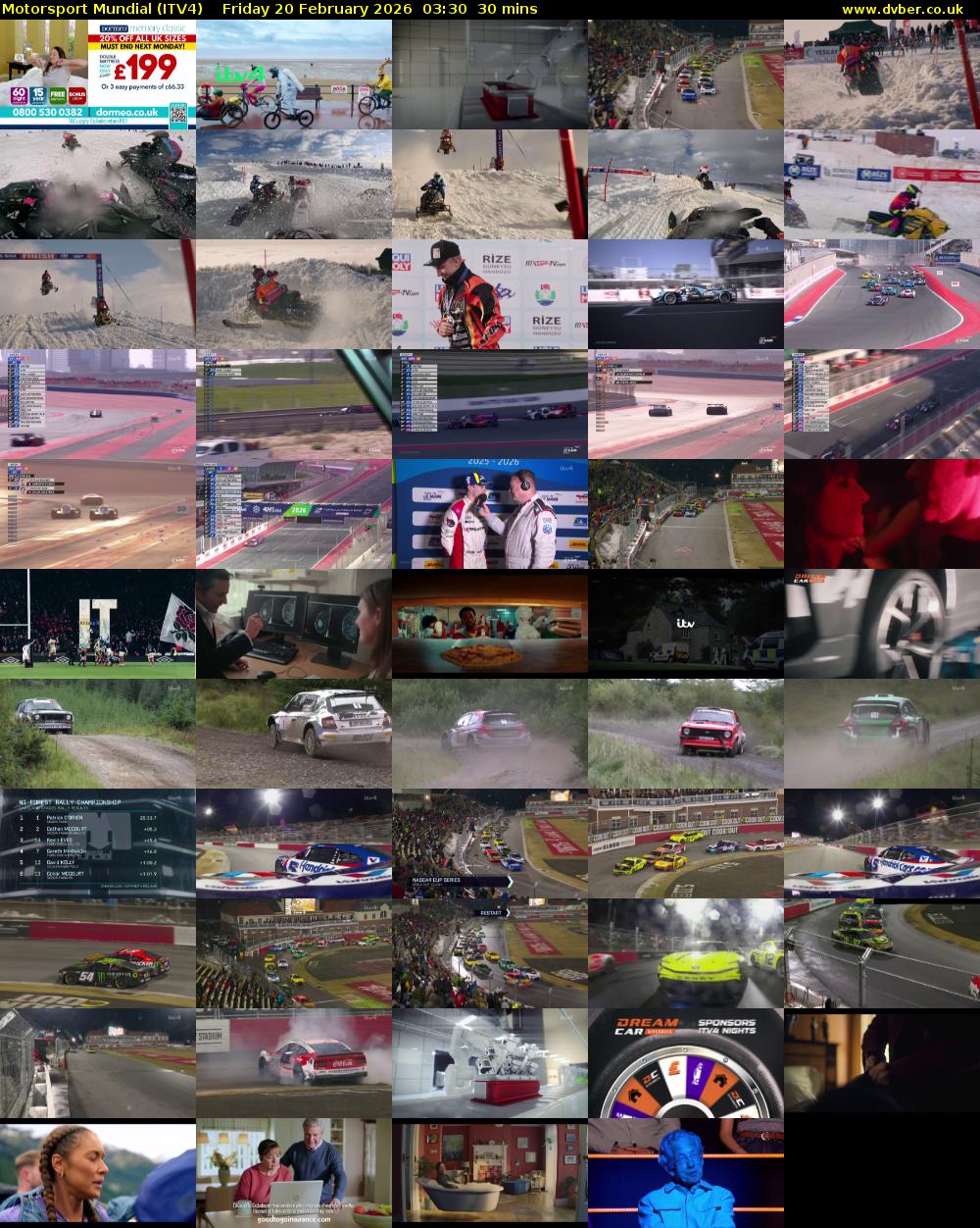Motorsport Mundial (ITV4) Friday 20 February 2026 03:30 - 04:00