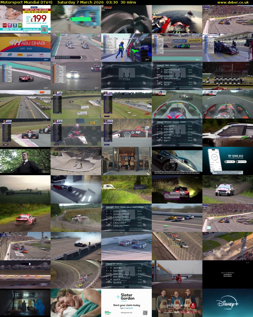 Motorsport Mundial (ITV4) Saturday 7 March 2026 03:30 - 04:00