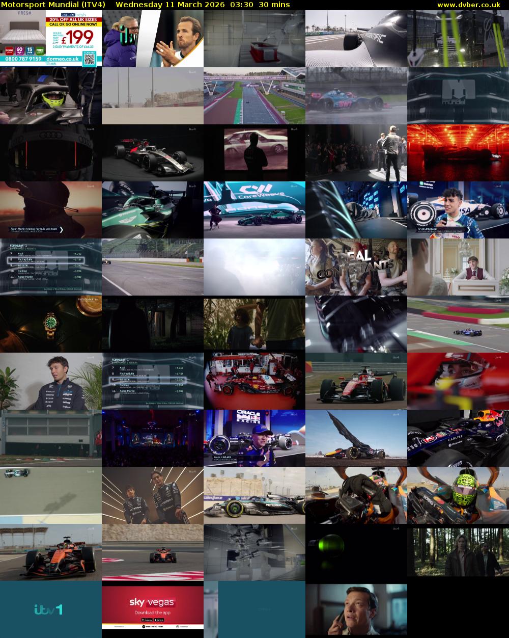 Motorsport Mundial (ITV4) Wednesday 11 March 2026 03:30 - 04:00