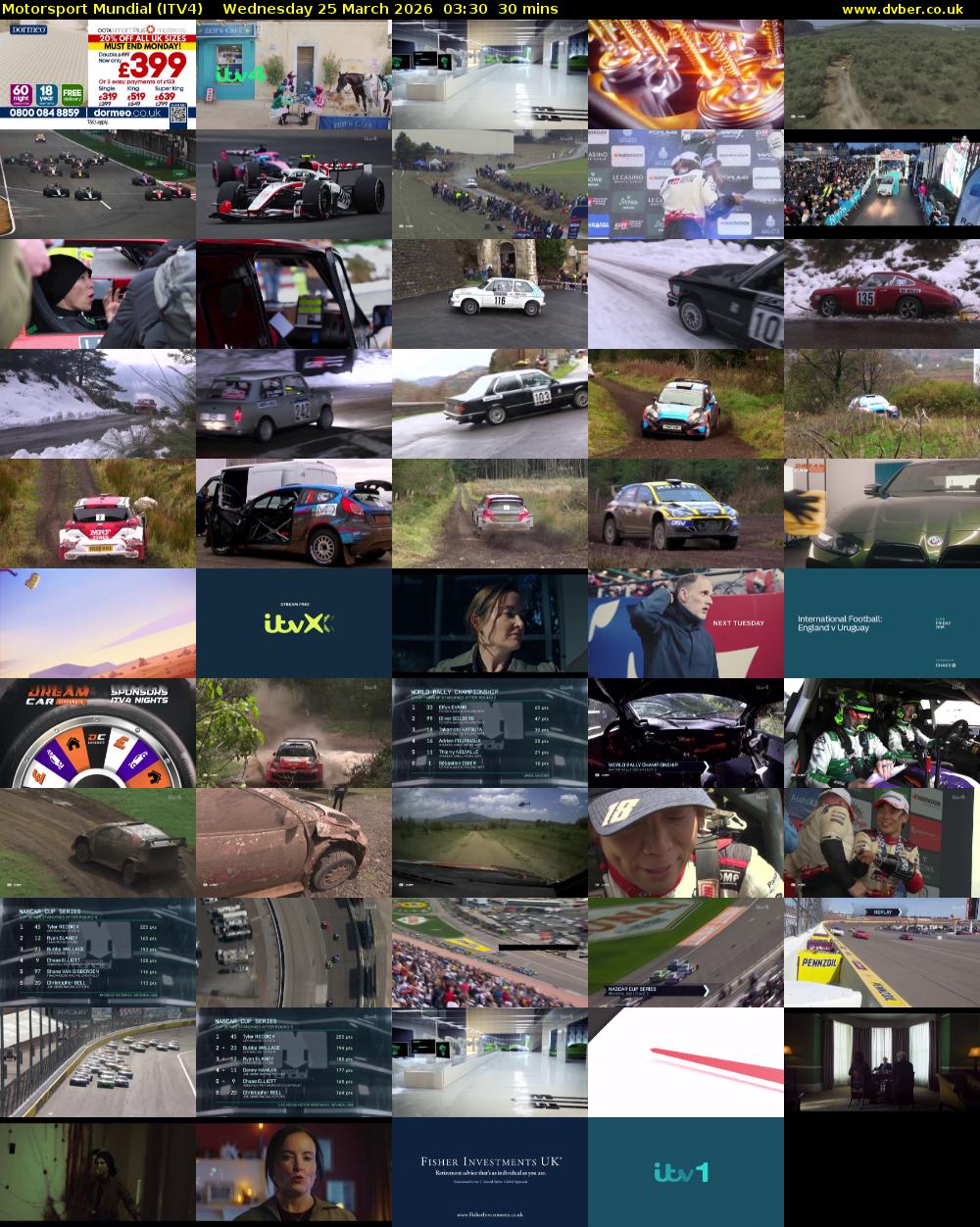 Motorsport Mundial (ITV4) Wednesday 25 March 2026 03:30 - 04:00