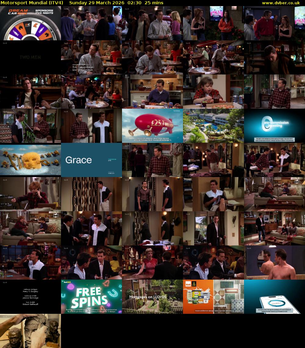 Motorsport Mundial (ITV4) Sunday 29 March 2026 02:30 - 02:55