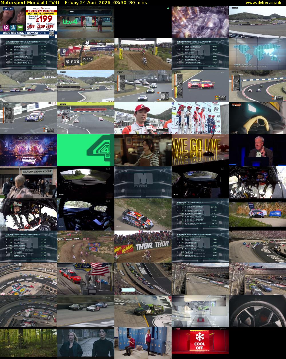 Motorsport Mundial (ITV4) Friday 24 April 2026 03:30 - 04:00