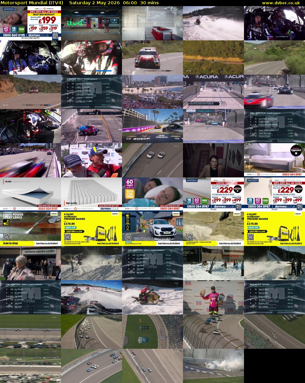 Motorsport Mundial (ITV4) Saturday 2 May 2026 06:00 - 06:30
