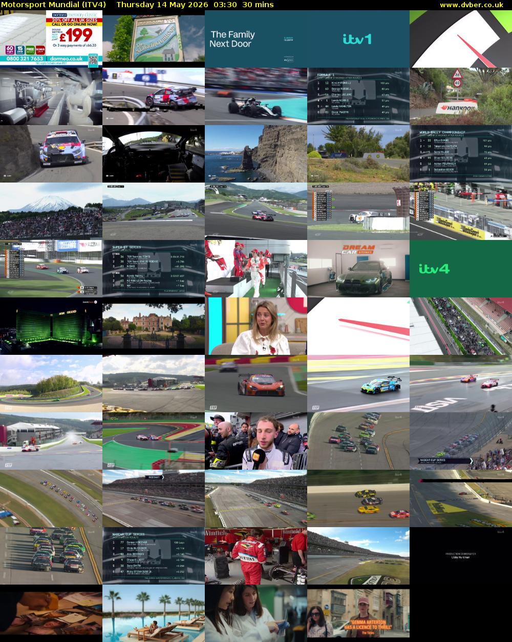 Motorsport Mundial (ITV4) Thursday 14 May 2026 03:30 - 04:00