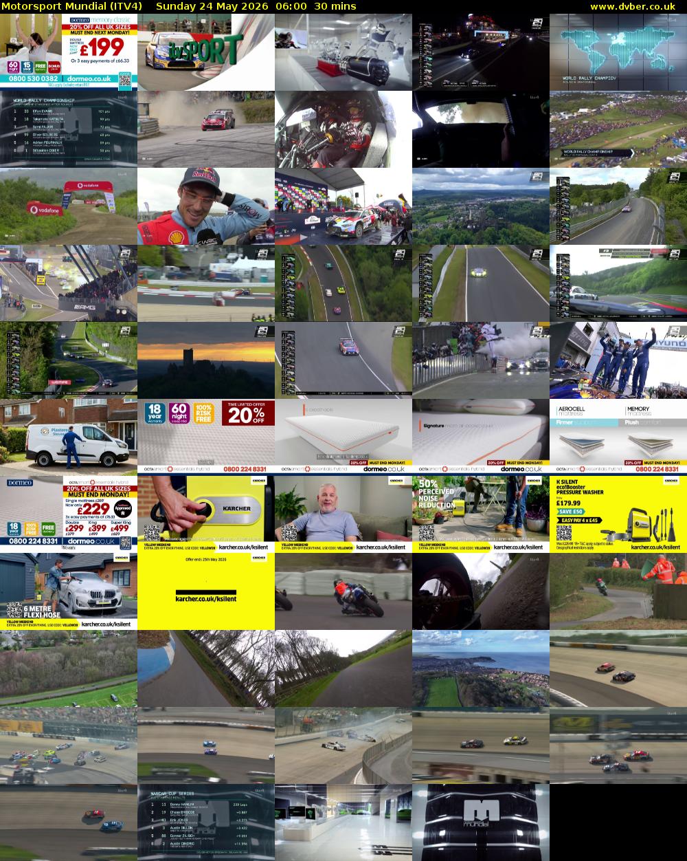 Motorsport Mundial (ITV4) Sunday 24 May 2026 06:00 - 06:30