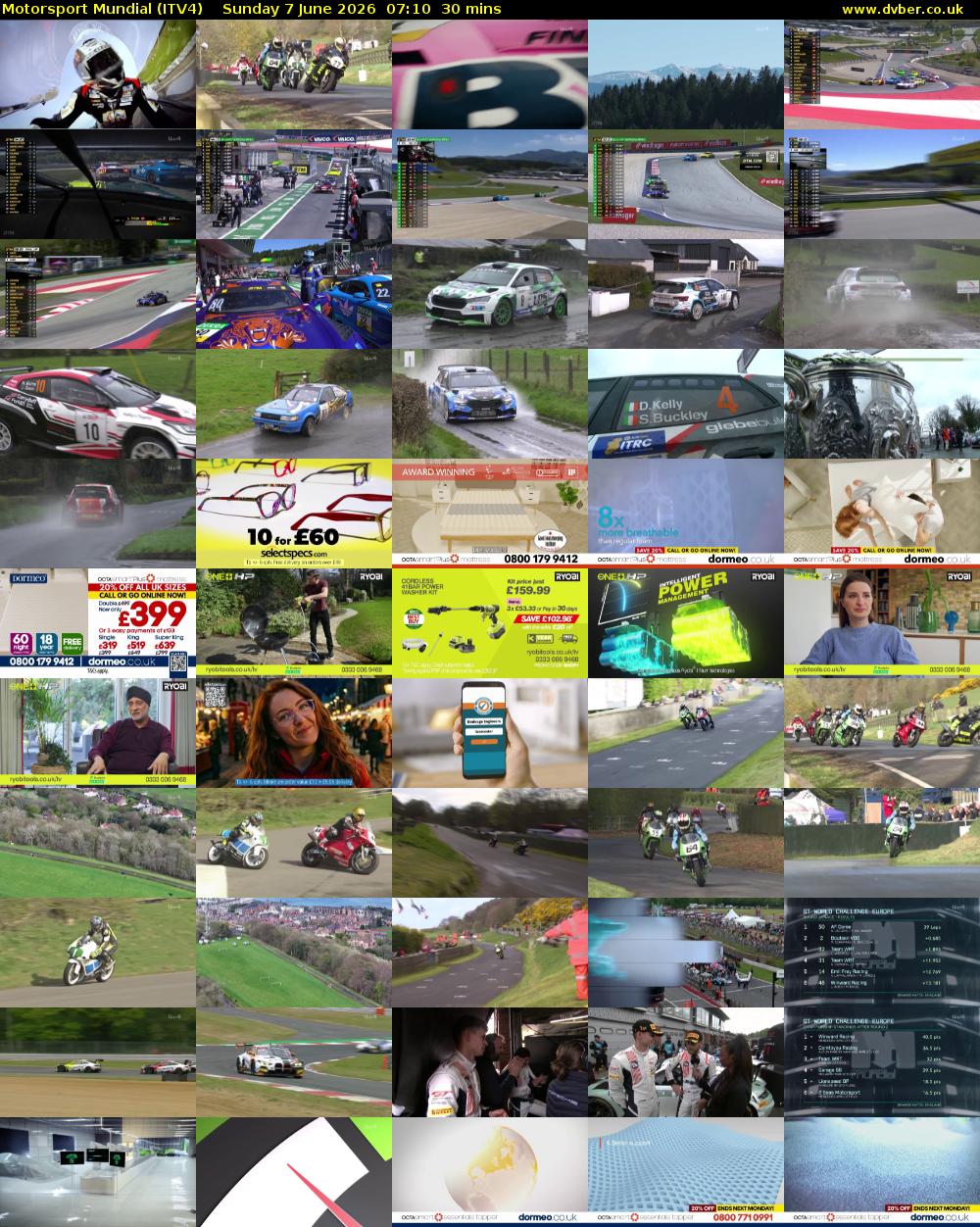 Motorsport Mundial (ITV4) Sunday 7 June 2026 07:10 - 07:40