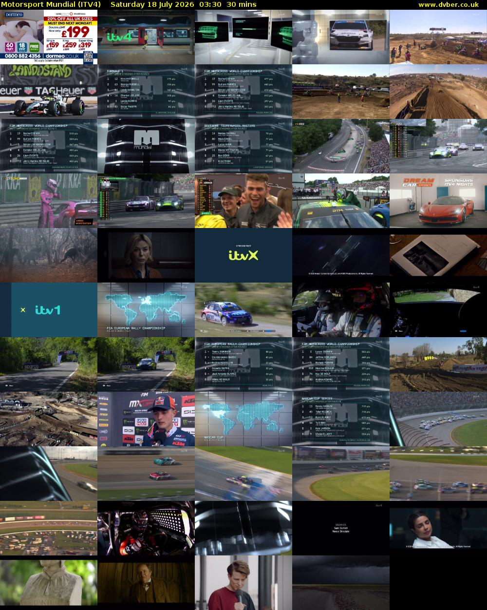 Motorsport Mundial (ITV4) Saturday 18 July 2026 03:30 - 04:00