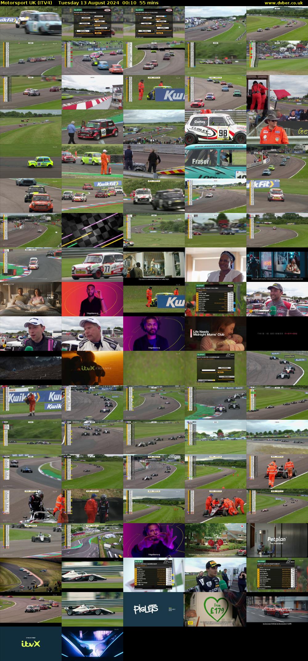 Motorsport UK (ITV4) Tuesday 13 August 2024 00:10 - 01:05