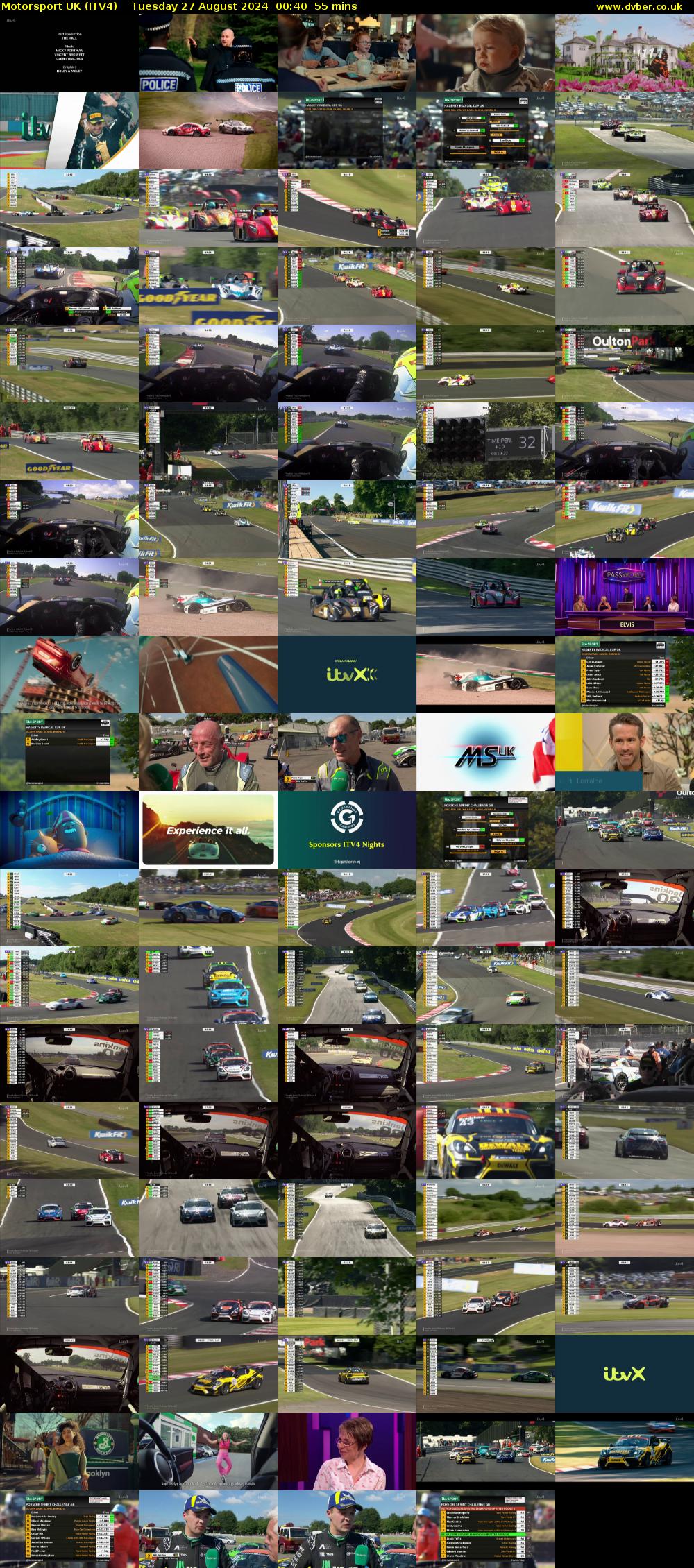 Motorsport UK (ITV4) Tuesday 27 August 2024 00:40 - 01:35