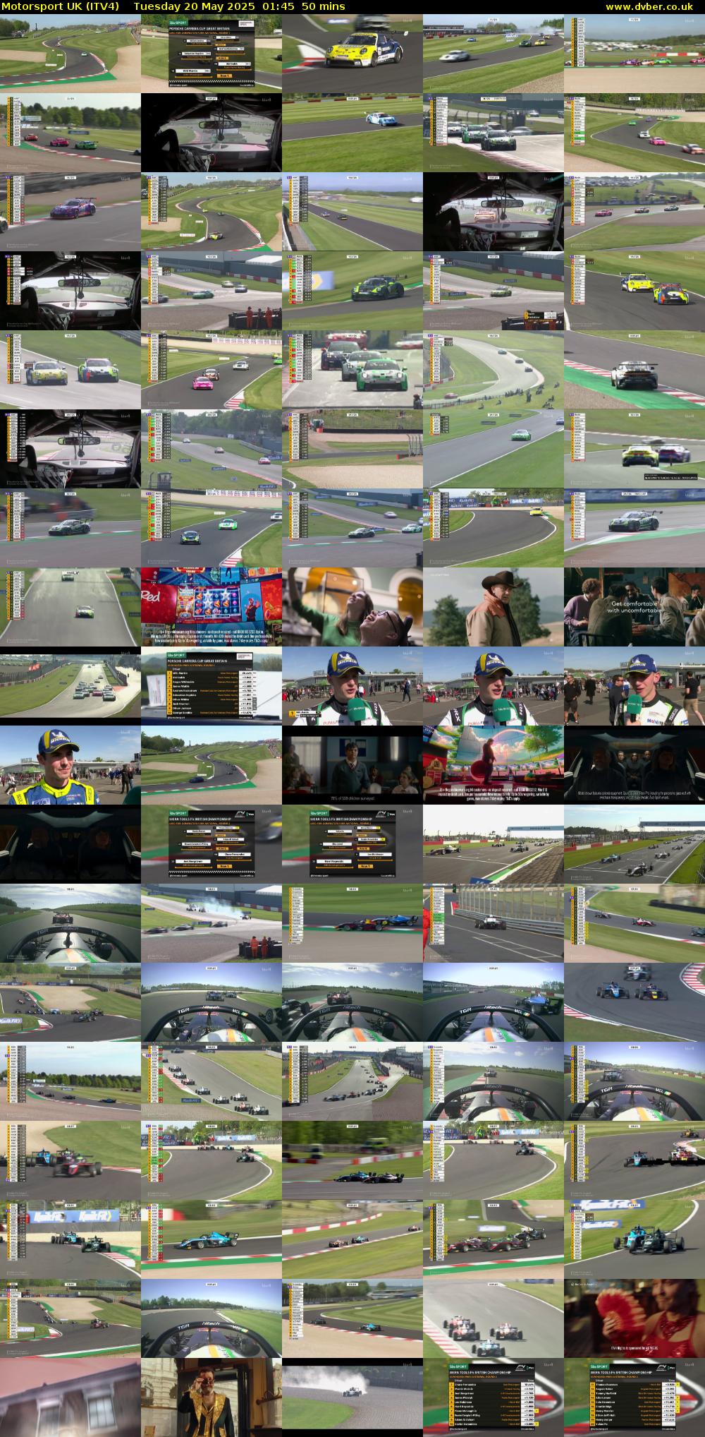 Motorsport UK (ITV4) Tuesday 20 May 2025 01:45 - 02:35