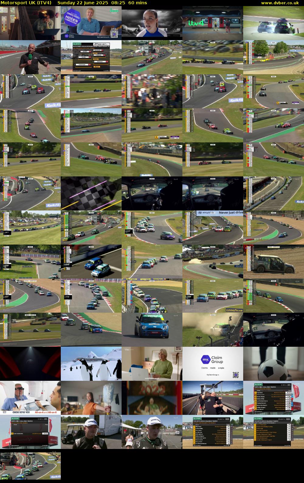 Motorsport UK (ITV4) Sunday 22 June 2025 08:25 - 09:25