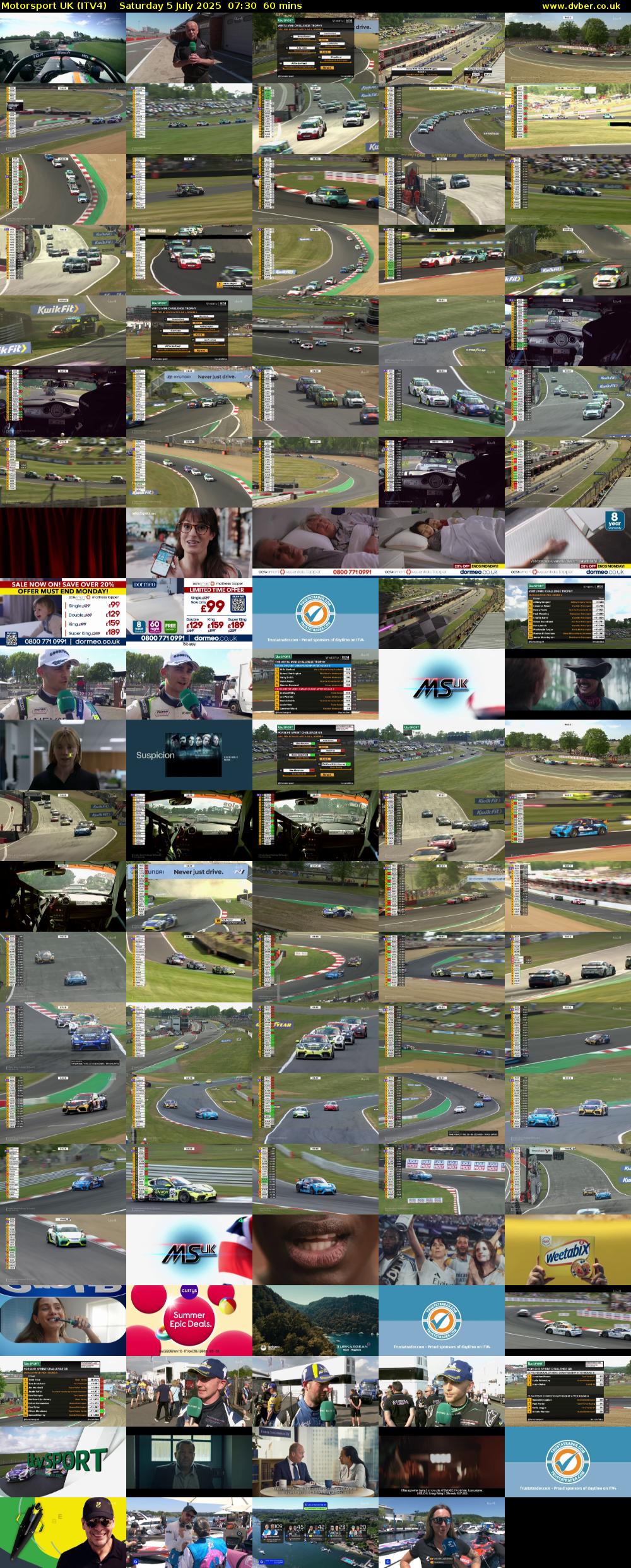 Motorsport UK (ITV4) Saturday 5 July 2025 07:30 - 08:30