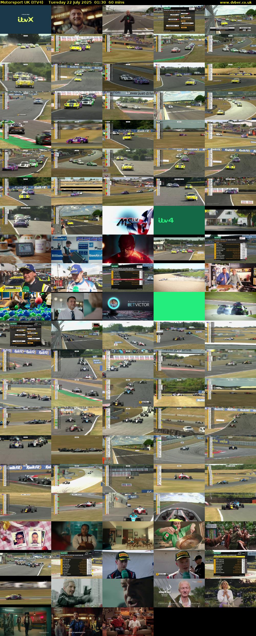 Motorsport UK (ITV4) Tuesday 22 July 2025 01:30 - 02:30