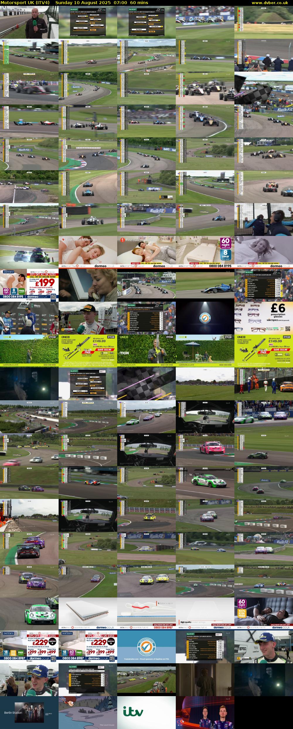 Motorsport UK (ITV4) Sunday 10 August 2025 07:00 - 08:00