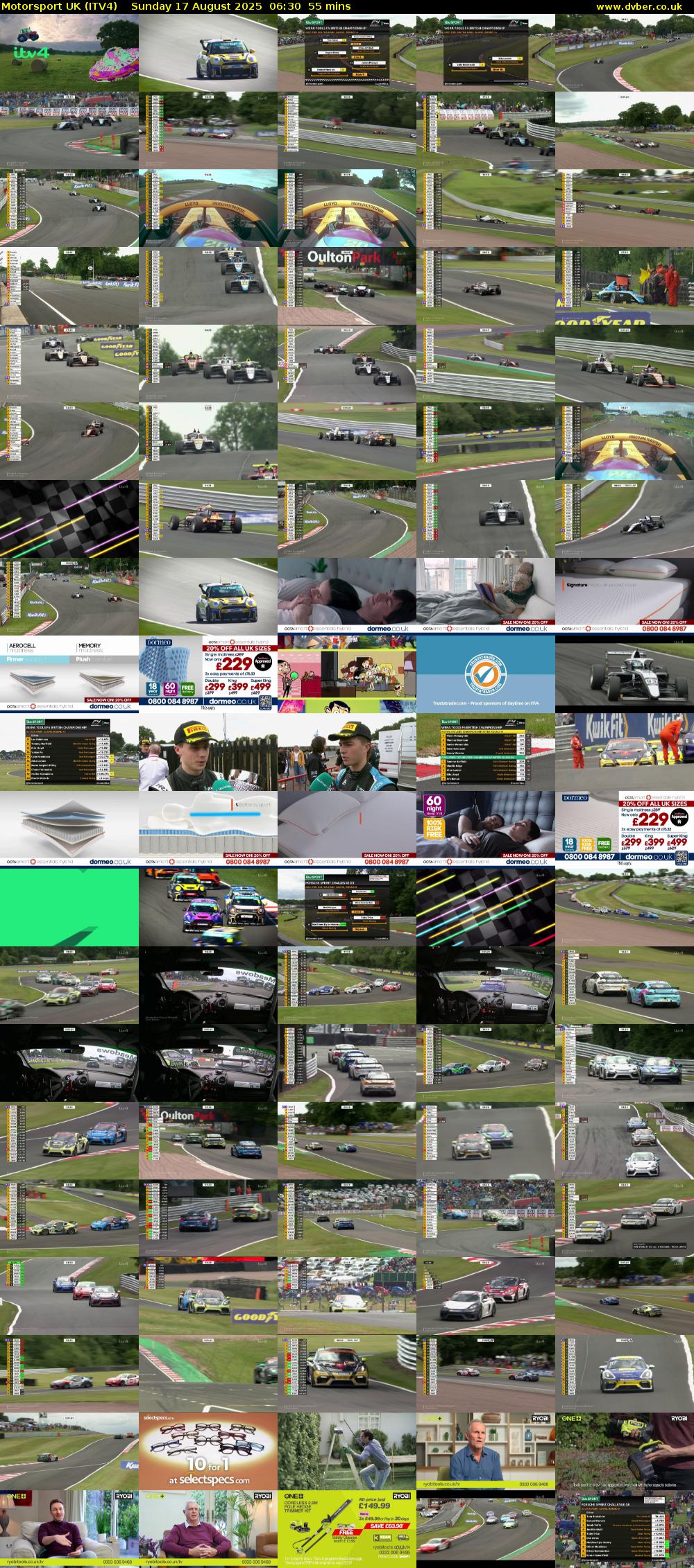Motorsport UK (ITV4) Sunday 17 August 2025 06:30 - 07:25