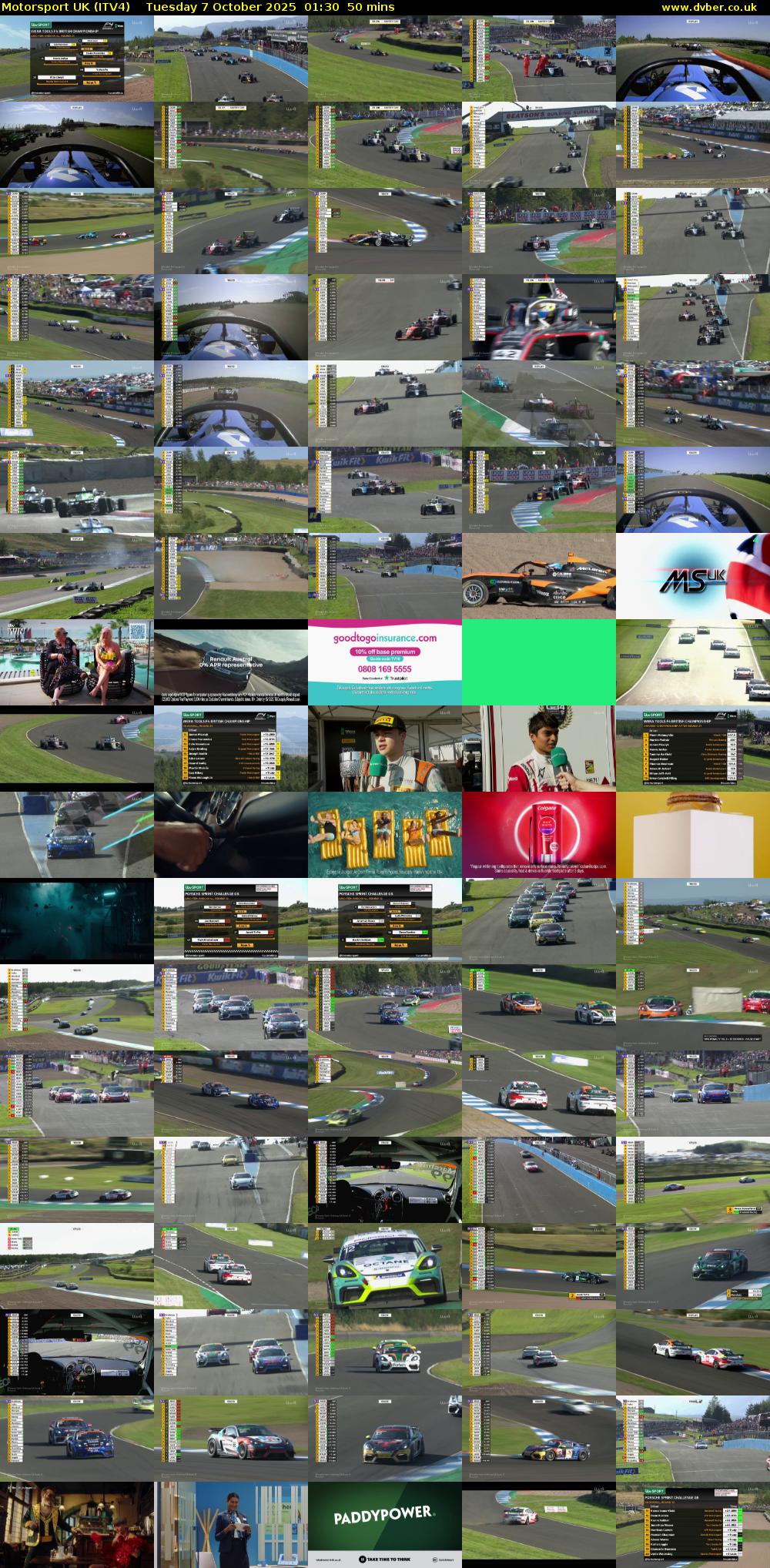 Motorsport UK (ITV4) Tuesday 7 October 2025 01:30 - 02:20