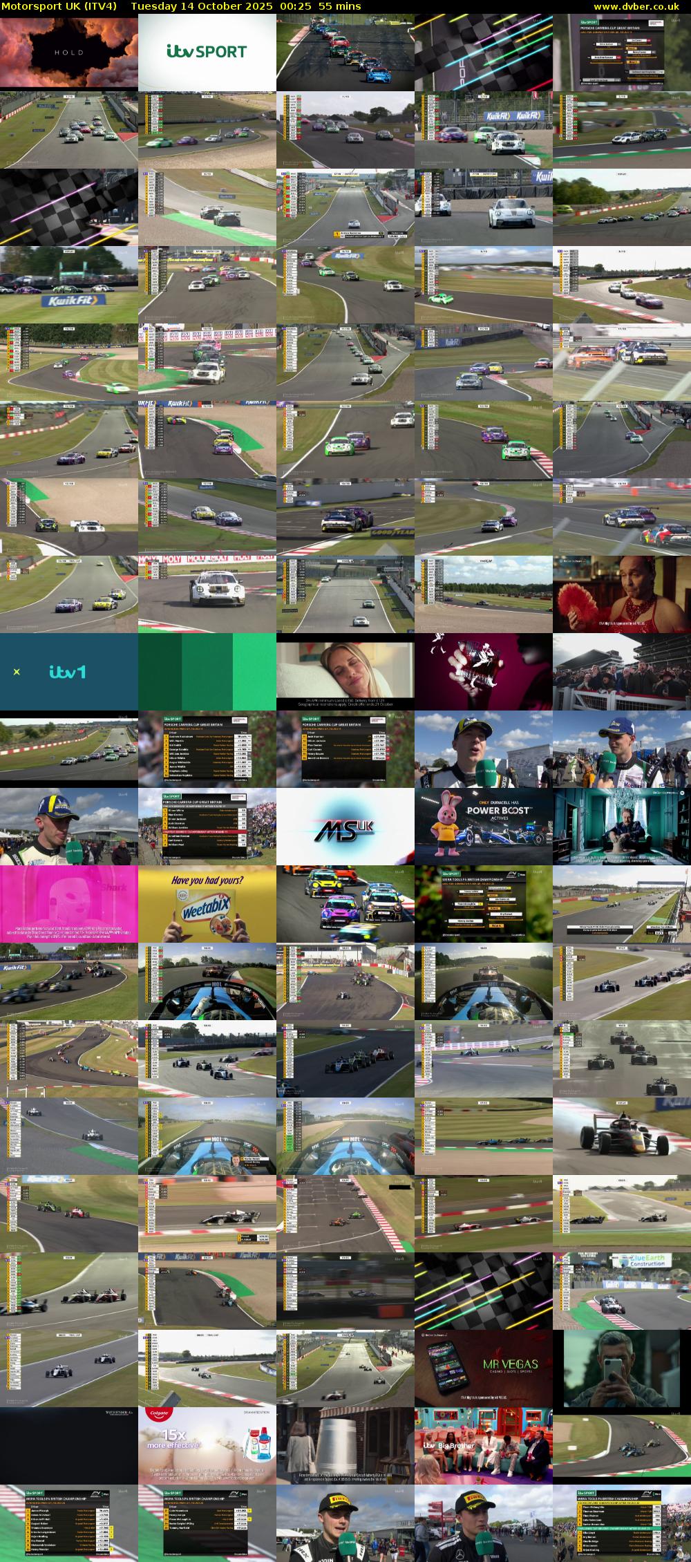 Motorsport UK (ITV4) Tuesday 14 October 2025 00:25 - 01:20