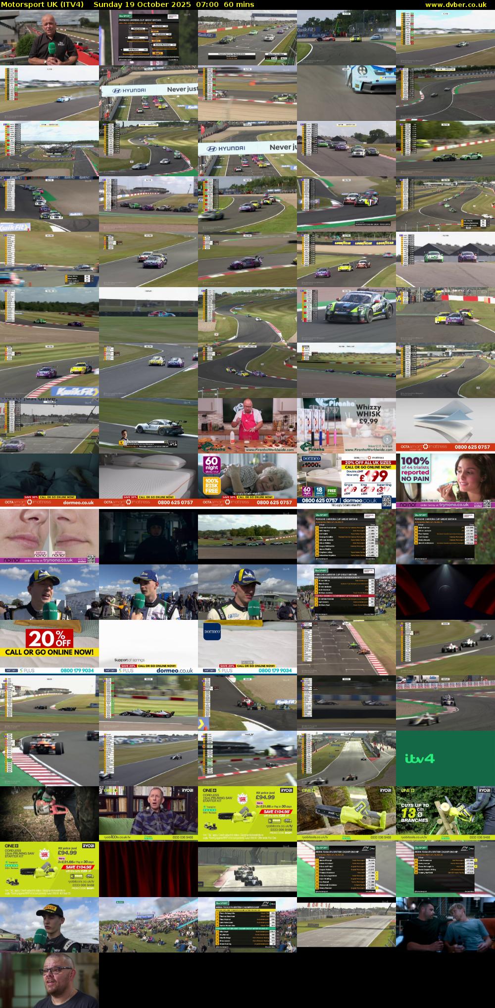Motorsport UK (ITV4) Sunday 19 October 2025 07:00 - 08:00
