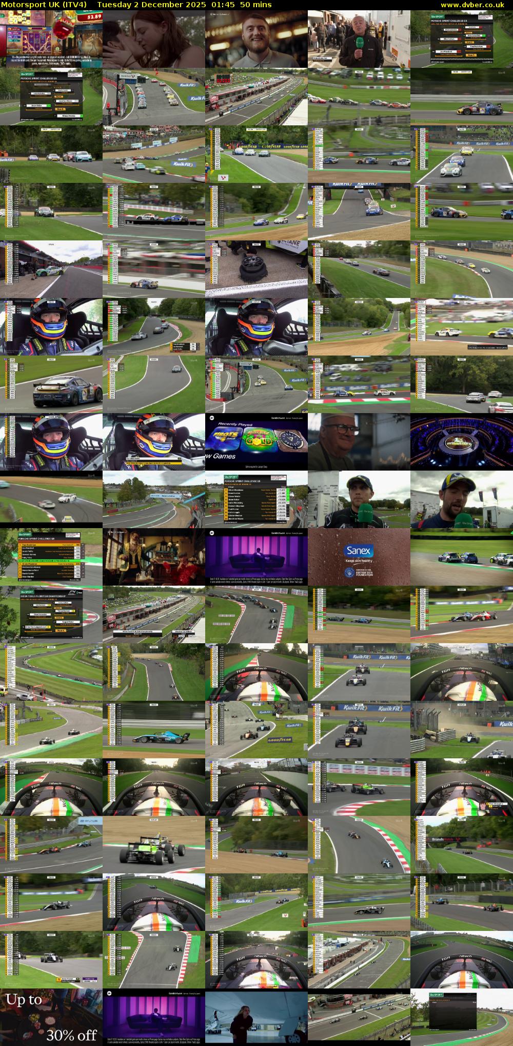 Motorsport UK (ITV4) Tuesday 2 December 2025 01:45 - 02:35